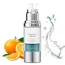 Total Facial Serum, Super Vitamin C And Hyaluronic Acid Serums for Face, with Peptides, Vitamin C Anti-aging Face Pump Serum for Women, Hydrating and Moisturize, 1Fl oz