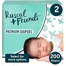 حفاضات Rascal + Friends Premium، مقاس (2، 200، عدد)