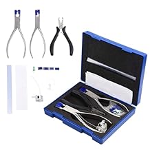 ZJchao Rimless Eye Glass Repairing Kit, Glasses Repair Kit, Eyeglass Repair Pliers, with Pressing Plier, Demolition Plier, Cutting Plier, Spare Jaw, Drilling Holder and so on