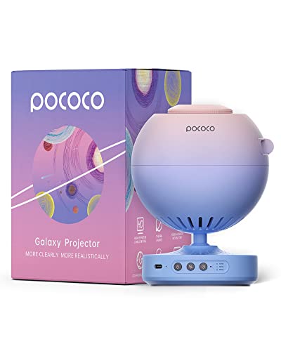 جهاز عرض POCOCO Galaxy Star لغرفة النوم مع أقراص فيلم بصرية قابلة للاستبدال ، جهاز عرض ضوئي ليلي من القبة السماوية مع ضوء ناعم عالي الوضوح للاسترخاء والدراسة والتأمل ، هدايا تخفيف الإجهاد