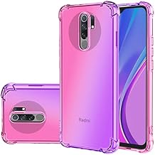 حافظة Xiaomi Redmi 9 / Redmi 9 Prime / Poco M2 M2004J19PI Cute Case Girls Women، Gradient Slim Anti Scratch Soft TPU Phone Cover Shockproof Case for Xiaomi Redmi 9 (Pink / Purple)