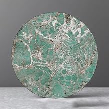 Dining Table Rotating Tray 24in 28in 32in 36in 40in, Round Sintered Stone Lazy Susan Turntable, 360 Silent Smooth Rotation Serving Plate(Light Green,60cm/24in)