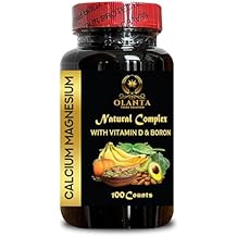 Calcium Magnesium Complex - Calcium Magnesium with Vitamin D3 and Boron, Calcium and Magnesium Supplement, Bone Support, Immune Booster, Amino Acid chelate, Gluten Free - 1 Bottle 100 Capsules