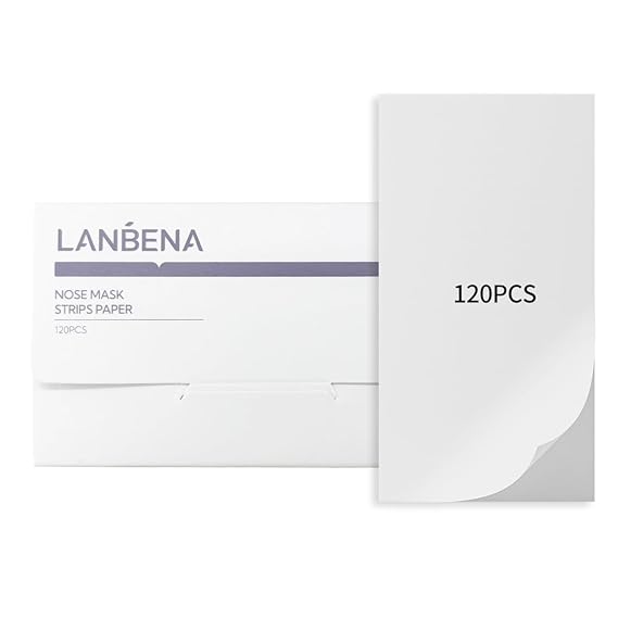LANBENA Nose Pore Strips Paper 120 Pcs, Compatible Blackhead Remover Peel-Off Mask, Accessories for Blackhead Removal