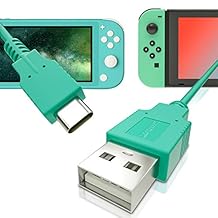 HEATFUN USB C Charger for Nintendo Switch, Fast Charging Cable for Nintendo Switch - Animal Crossing Green (4.92ft)