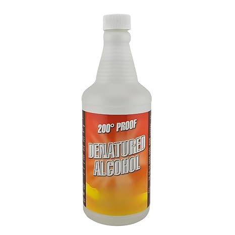 جودة الكحول الإيثيلي المشوه كيميائيًا 200 دليل - درجة المختبر - 1 كوارت (زجاجة 32 FL Oz) - غير للاستخدام على الجسم أو الجلد - مصنوع في الولايات المتحدة الأمريكية - 32 أونصة (عبوة 1)
