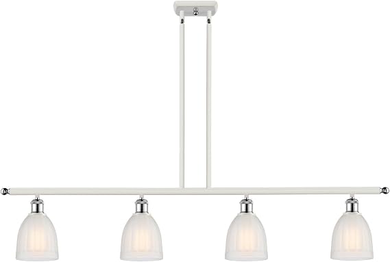 الابتكارات 516-4I-WPC-G441 Brookfield 3 Island Light Part of The Ballston Collection، White and Polished Chrome   