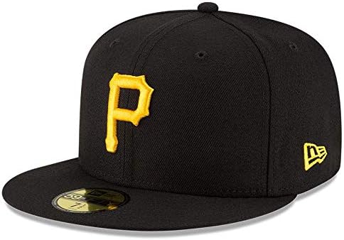 قبعة Pittsburgh Pirates New Era Black Game Authentic Collection للرجال على أرض الملعب مقاس 59FIFTY