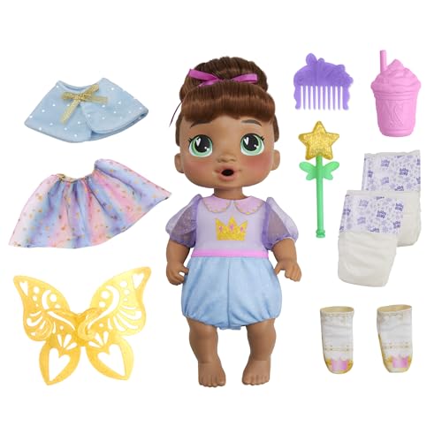 Baby Alive Fairy Fashions Sophia Sparkle Doll with Clothes Accessories، Brown Hair، 11 Inches، Toys for 3 Year Old Girls and Boys & Up