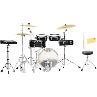 Zildjian ALCHEM-E ZABEX البرونزية EX طبل الإلكترونية كيت حزمة مع العرش طبل، 5 A أعواد الطبل، وأوستن بازار تلميع القماش