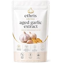 Ethris Aged Garlic Extract Odorless Softgels, 24-Month Aged Formula for Immune Support, Daily Vitality, 300 Count (1 Sachet)