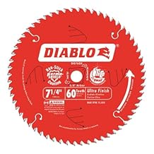 شفرة منشار دائري Diablo Ultra Finish - 7 1 / 4in. 60 الأسنان ، التشطيب الناعم ، رقم الموديل D0760X
