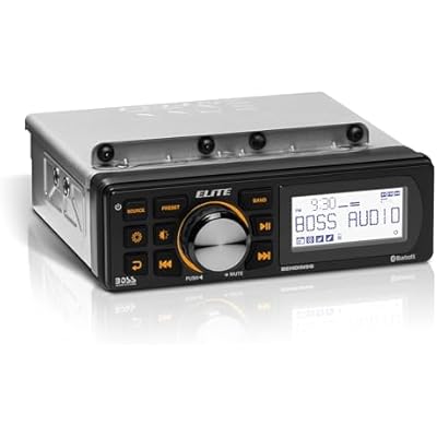 جهاز استقبال بلوتوث مضخم من BOSS Audio Systems BEHDIN98 Harley Davidson يناسب مباشرة طرازات 1998-2013 Electra Glide وRoad Glide، وشاشة LCD أحادية اللون مقاس 3 بوصات، ولوحة مقاومة للعوامل الجوية IPX6 وهيكل IPX4