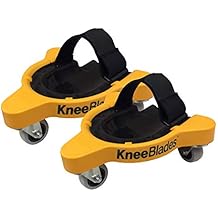 Milescraft 1603 Knee Blades-Durable Heavy-Duty Knee Pads with 3 Casters & Comfortable Gel Cushions for Unisex Adult, Full 360 Turn Capability Without Lifting from the Floor, Yellow, One Size