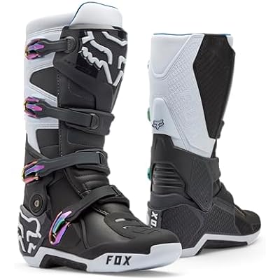 Fox Racing Mens Motion Motocross Dirt Bike Boots, BlackGreyWhite, 11