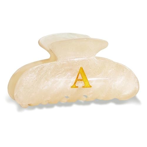Fohufo Birthday Gifts for Women Teens - Initial Cute Hair Clips, Hair Claw Clips, Fashion Glitter Claw Clips Durable Hair Clips, Birthday Christmas Gifts for Women Teens - Letter A
