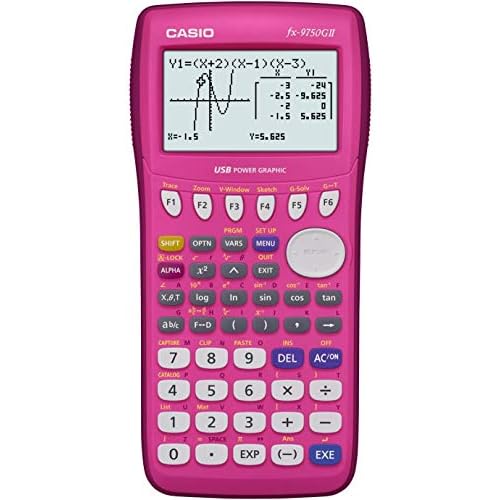 Casio fx-9750GII, Graphing Calculator, Pink FX9750GII-PK