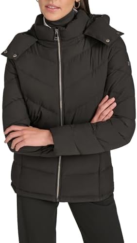 Calvin Klein Womens Outerwear coat, Ebony, Large