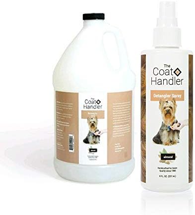 The Coat Handler Anti-Static Detangler Dog Spray Bundle | 8 oz and Gallon Refill Bundle - Eliminates Static and Fly Away Hair, All Natural Ingredients