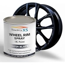 TouchupXS-High Temp Wheel Rim Enamel Coat 1K Satin Black-Pint