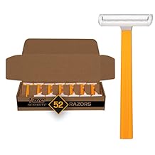 BIC Sensitive Mens Disposable 1-Blade Razors, Smooth Shave with Lightweight Handle, 52-Pack