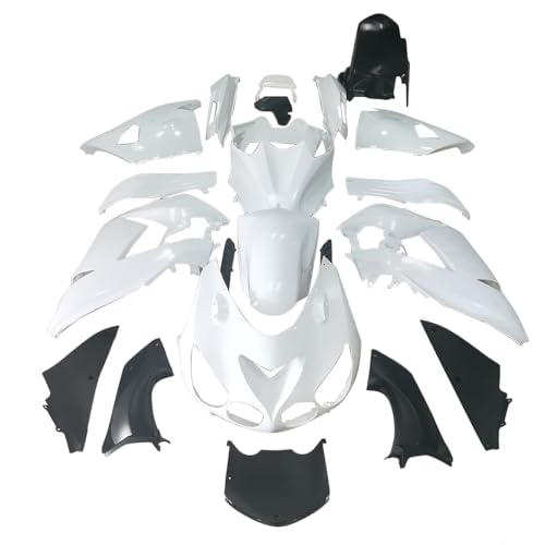 ZXMOTO دراجة نارية هدية كيت لعام 2006 2007 2008 2009 2010 2011 كاواساكي النينجا ZX14 ZX14R ZZR1400، غير مصبوغ ABS البلاستيك هيكل السيارة الهويات