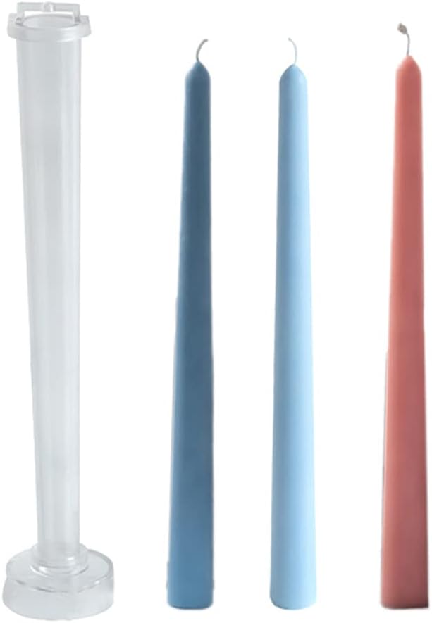 TAOLE Candle Mould Taper Candle Mould Stick Candle Mould Candle Holder Plastic Pillar Candle Molds Handmade Making Craft Candle Decorations