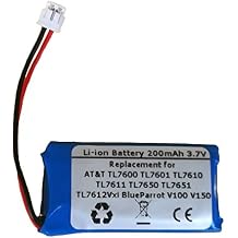 بطارية بديلة 200mAh 3.7V لـ AT&T TL7600 و TL7601 و TL7610 و TL7611 و TL7650 و TL7651 و TL7612Vxi و BlueParrot V100 و V150