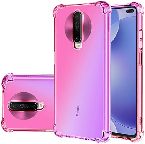 حالة لـ Redmi K30 / Redmi K30i 5G / Poco X2 M1912G7BC Cute Case Girls Women، Gradient Slim Anti Scratch Soft TPU Phone Cover Shockproof Case for Xiaomi Redmi K30 (Pink / Purple)