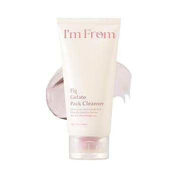 Im From Fig Gelato Pack Cleanser, Pore Clay Mask, Mud, Pore Cleansing & Gentle Exfoliation, Cream-to-Foam Wash-Off Pack Cleanser for All Skin Types, Korean Skincare 4.06fl.oz