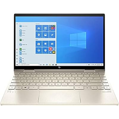HP Envy x360 2-in-1 13.3 FHD IPS شاشة تعمل باللمس كمبيوتر محمول i7-1165G7 شاحب ذهبي - لوحة مفاتيح بإضاءة خلفية - قارئ بصمات الأصابع