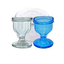 Eye Wash Cups with Storage Container- Eye Shaped Rim for Eye Rinse, Cleansing, Remove Dust, eye cup Makeup & Irritants- Includes Storage Container (2 Pcs.)(1 Transparent + 1 Blue)