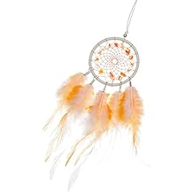 Mini Dream Catchers - Rooster Feather with Red Agate، Handmade Small Dreamcatcher for Bedroom، Dream Catcher for Girls، Dream Catchers for Boys، Dream Catcher Wall Decor