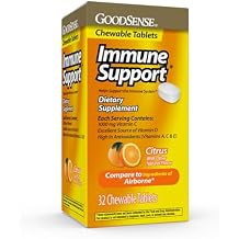 أقراص GoodSense Citrus Immune Support القابلة للمضغ، 1000 مجم من فيتامين سي لكل وجبة