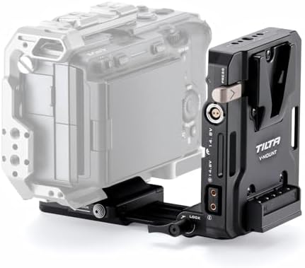 Tilta Mini PD V Mount Battery Plate with Adjustable ARCA Receiver Kit | 60W PD USB-C, P-Tap & 2-Pin Lemo Outputs | Compatible with DJI ARCA Quick Release & Camera Cages | Secure Strap Slots Black