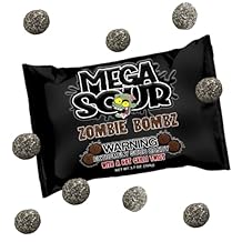 Barnetts Mega Sour Candy Zombie Bombz مع Hot Chilli Twist 104 جم/3.7 أونصة مصنوعة يدويًا من الحلويات البريطانية الصلبة Extreme Sour Candy Challenge Retro Party Bag & Gift Hamper Treats