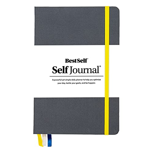 Self Journal by BestSelf Undated 13-Week Planning, Productivity and Positivity System for Max Achievement and Goal Success Track Gratitude, Habits and Goals Daily and Weekly Charcoal