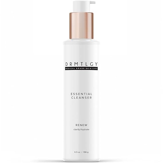 DRMTLGY Essential Facial Cleanser Gentle Foaming Face Wash with Peptides, Niacinamide & Hyaluronic Acid Hydrating, Sulfate-Free, All Skin Types, 6.9 fl oz