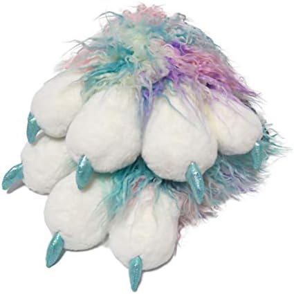 Furryvalley Fursuit Paws Furry Partial Cosplay Fluffy Claw Gloves Costume Lion Bear Props for Kids Adults الملونة