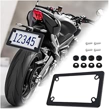 Motorcycle License Plate Frame Kit,Stainless Steel License Plate Frame Kit with Screw Caps & Screws,Professional Motorcycles Plates Frames Kits Motorcycle Accessories