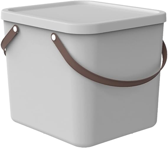 Rotho Albula Storage box 40l with lid, 40l (40.0 x 40.0 x 34.0 cm), White