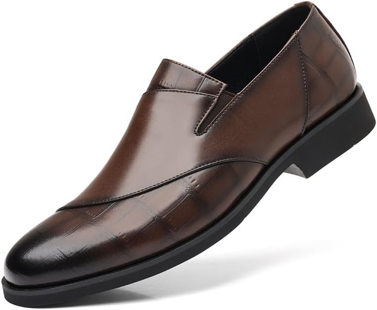 SWZEC Men's Slip-on Dress Loafers Shoes