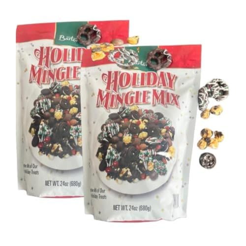 Holiday Mingle Snack Mix, 24 oz Bag 24 Ounce 2 Pack, Peanut Butter Chocolate