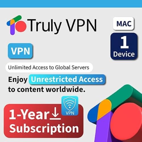 TrulyOffice Truly VPN for Window | 1-Year Subscription | 1 Device | Unlimited Access to Global Servers | Secure and Private Browsing | Physical Activation Card