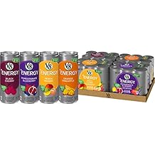 V8 + حزمة متنوعة للطاقة ، رمان عنبية ، أناناس برتقالي ، مانجو خوخ ، كرز أسود ، 8 Fl Oz ( حزمة من 24 )