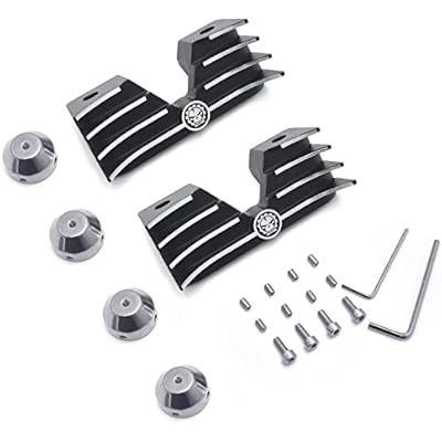 HTTMT- Finned Headbolt Bridge Spark Plug Headbolt Cover Compatible with 04&up Sportster XL 1200 883 48 [PN: MT454-003A-MBK]