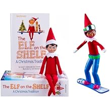 Elf on the Shelf Blue Eyed Boy with Magifreeze Swish and Sleigh Snowboard Set