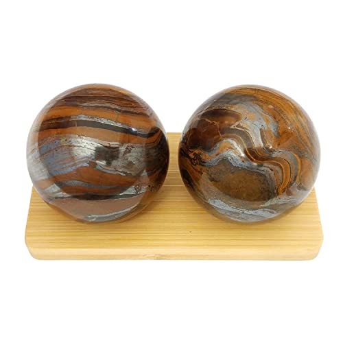 Top Chi Tiger Iron Baoding Balls for Hand Therapy, Exercise, and Stress Relief Medium 1.6 Inch