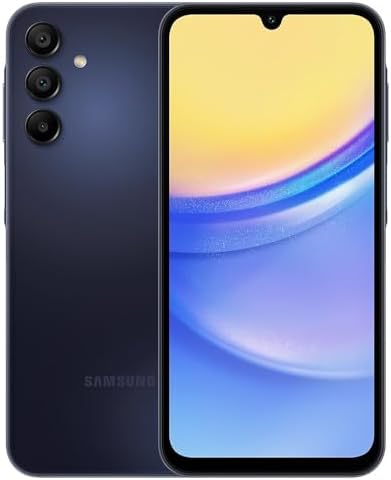 SAMSUNG Galaxy A15 5G Dual SIM 128GB، 2024 6.5 90Hz AMOLED، 50MP Camera، 4G Volte Fully Unlocked International Model for AT&T، T-Mobile، Verizon، Global A156MDSN w 256GB SD Card, أزرق أسود