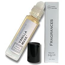 زيت عطر فانيليا مسك للرجال والنساء - عطر يدوم طويلاً للطبقات - رائحة ناعمة ودافئة ومريحة ومسكية 10 مل 1/3 أونصة (فانيليا مسك)